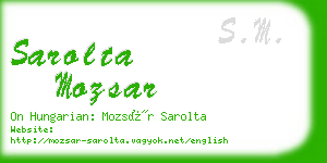 sarolta mozsar business card
